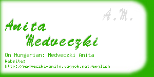 anita medveczki business card